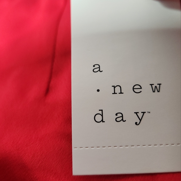 Women's Slim Fit V-Neck Satin Cami Blouse - A New Day Red XS - Picture 7 of 10